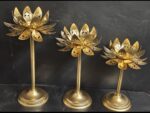 lotus flower design ke brass/iron decorative floor stands - Image 2